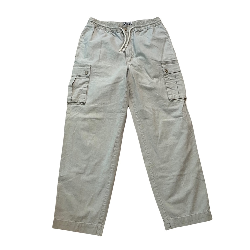 Vintage Bugle Boy drawstring cargo pants baggy 1990s 90s style khaki 32